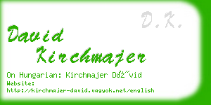 david kirchmajer business card